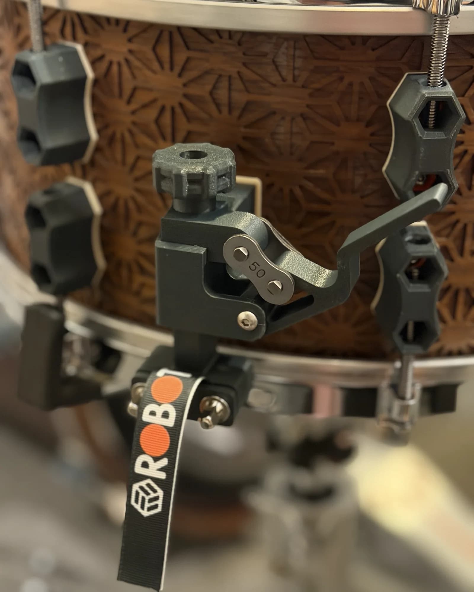 Robot Throwoff One installed with the lever down.